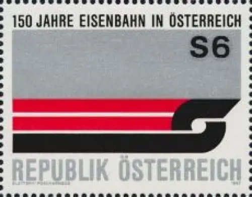 Österreich Mi.Nr. 1886 150 J. Eisenbahn, Marke aus Block (6)