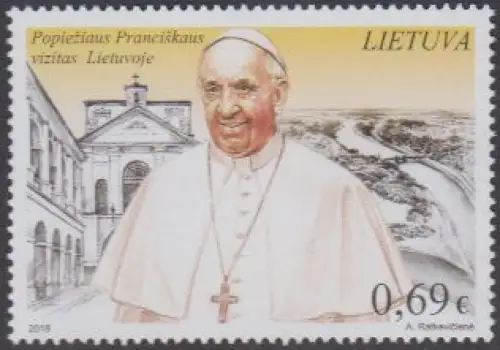 Litauen MiNr. 1291 Papstbesuch, Papst Franziskus (0,69)