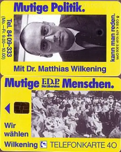 Telefonkarte K 479 10.91, FDP, Aufl. 3000