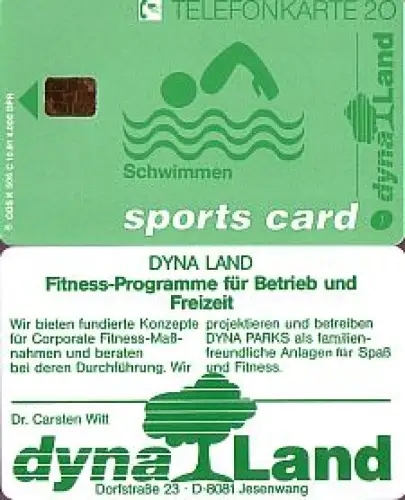 Telefonkarte K 506 C 10.91, dynaland Schwimmen, Aufl. 4000