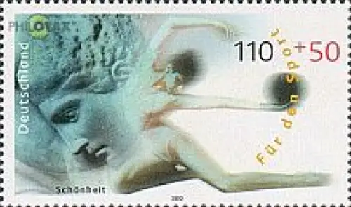 D,Bund Mi.Nr. 2095 Sporthilfe 2000, Schönheit (110+50)