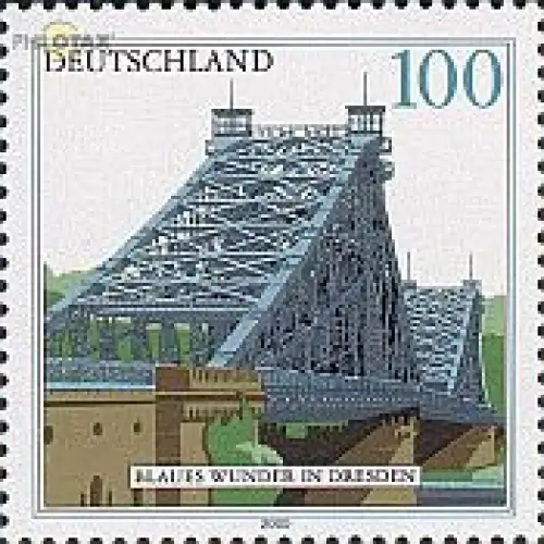 D,Bund Mi.Nr. 2109 Brücken, Elbbrücke Blaues Wunder Dresden (100)