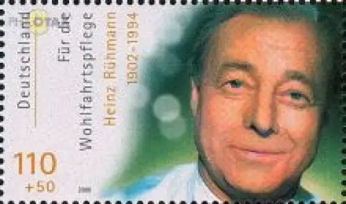 D,Bund Mi.Nr. 2146 Wohlfahrt 2000, Filmschauspieler, Heinz Rühmann (100+50)