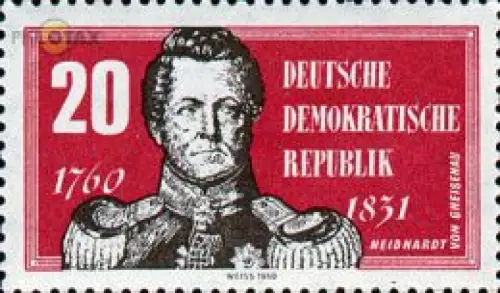 D,DDR Mi.Nr. 793 August Graf Neidhardt von Gneisenau, Heerführer (20)