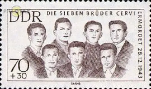 D,DDR Mi.Nr. 922 Aufbau Nationaler Gedenkstätten, Cervi (70+30)