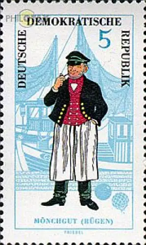D,DDR Mi.Nr. 1075 Volkstrachten, Rügen, Mann (5)