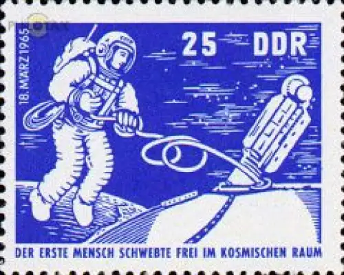 D,DDR Mi.Nr. 1099 Weltraumschiff Woschod 2, Kosmonaut im Weltraum (25)