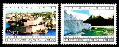 UNO Genf Mi.Nr. 122-23 Kultur- und Naturerbe der Menschheit (2 Werte)