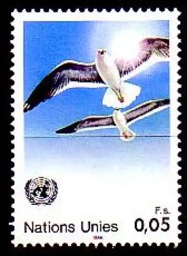 UNO Genf Mi.Nr. 142 Freim. Silbermöwe (0,05)