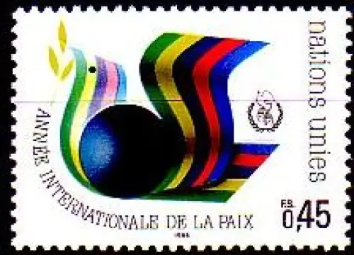 UNO Genf Mi.Nr. 145 Jahr des Friedens, Friedenstaube, Weltkugel (0,45)