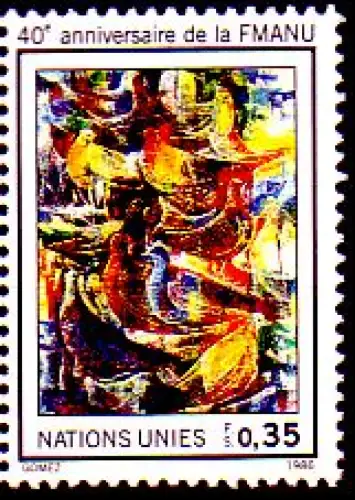 UNO Genf Mi.Nr. 147 40 Jahre WFUNA, Vögel von Benigno Gomez (0,35)