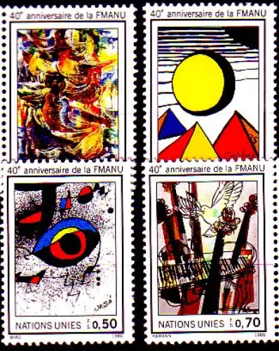 UNO Genf Mi.Nr. 147-50 40 Jahre WFUNA (4 Werte)