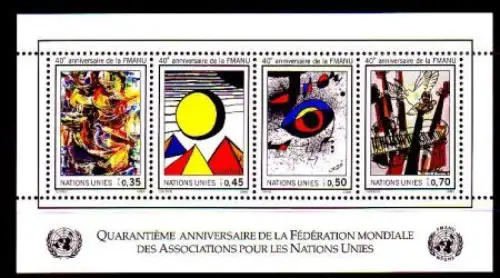 UNO Genf Mi.Nr. Block 4 40 Jahre WFUNA, Gemälde und Graphik