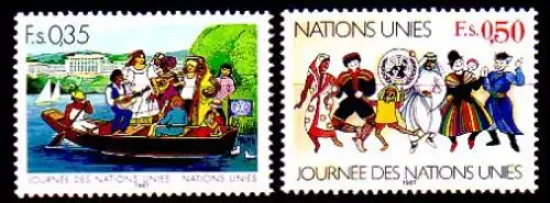 UNO Genf Mi.Nr. 158-59 Tag der Vereinten Nationen (2 Werte)