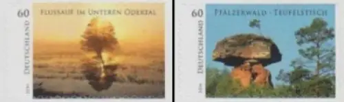 D,Bund Mi.Nr. 3080-81 Wildes Deutschland, Odertal und Teufelstisch, skl. (2 W.)