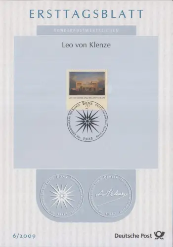 D,Bund Mi.Nr. 6/2009, 225. Geburtstag Leo von Klenze