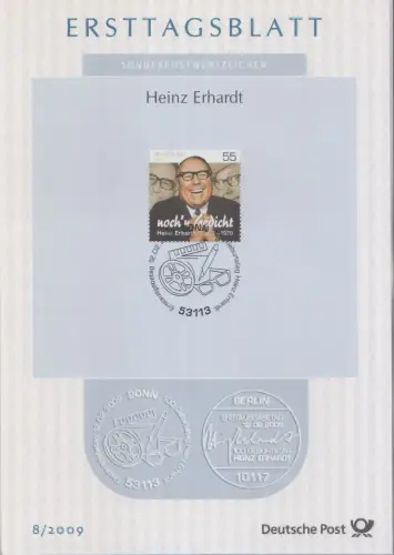D,Bund Mi.Nr. 8/2009, 100. Geburtstag Heinz Erhardt