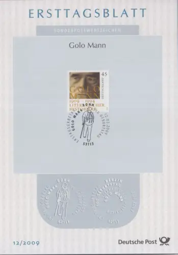 D,Bund Mi.Nr. 12/2009, 100. Geburtstag Golo Mann