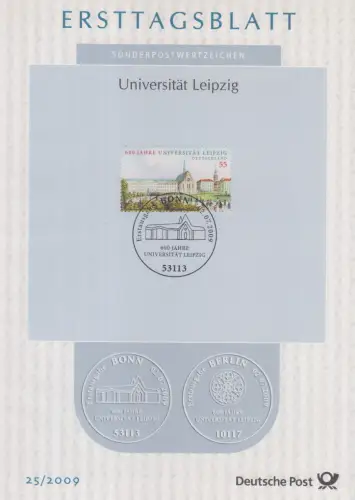 D,Bund Mi.Nr. 25/2009, 600 Jahre Universität Leipzig