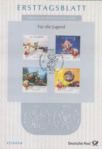 D,Bund Mi.Nr. 27/2009 Für die Jugend, 50 Jahre Unser Sandmännchen