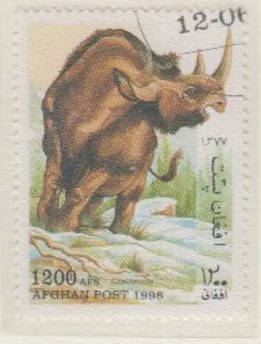 Afghanistan Mi.Nr. 1788 Prähistorische Säugetiere, Wollhaarnashorn (1200)