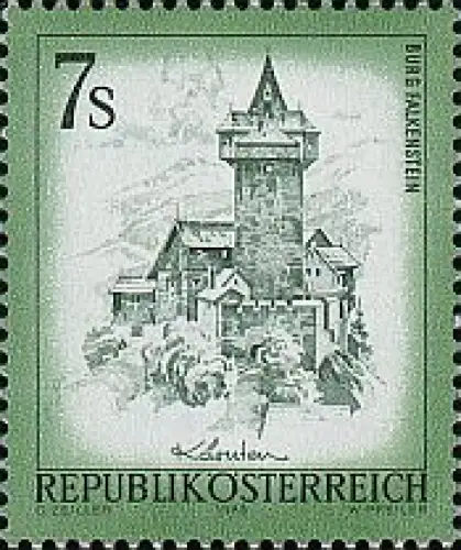 Österreich Mi.Nr. 1432 Freim. Schönes Öst. Burg Falkenstein (7)