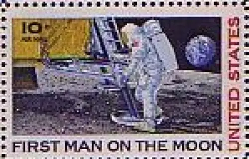 USA Mi.Nr. 990 Erste Bemannte Mondlandung, Astronaut Neil Armstrong 21.7.1969
