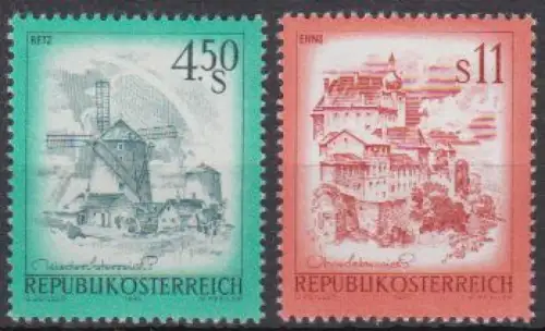 Österreich Mi.Nr. 1519-20 Freim. Schönes Österreich (2 Werte)