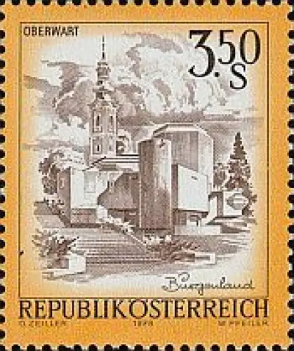 Österreich Mi.Nr. 1581 Freim. Schönes Öst. Osterkirche Oberwart (3,50)