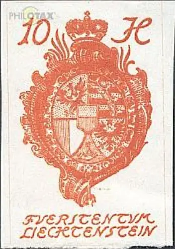 Liechtenstein Mi.Nr. 18 Freim. Landeswappen, geschn. (10)
