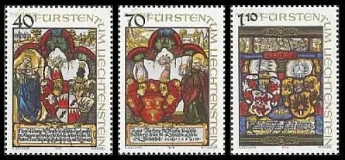 Liechtenstein Mi.Nr. 731-33 Wappenscheiben (3 Werte)