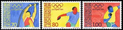 Liechtenstein Mi.Nr. 846-48 Olympia 1984 Los Angeles (3 Werte)