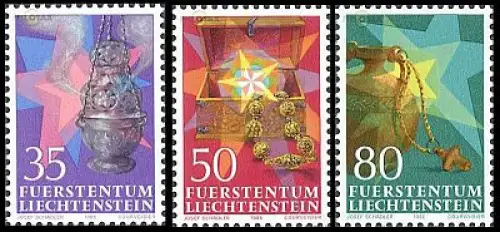 Liechtenstein Mi.Nr. 884-86 Weihnachten 85 (3 Werte)