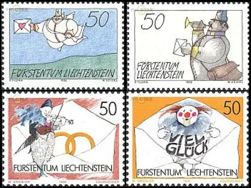 Liechtenstein Mi.Nr. 1041-44 Grußmarken (4 Werte)