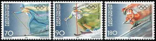 Liechtenstein Mi.Nr. 1162-64 Olympia 1998 Nagano (3 Werte)