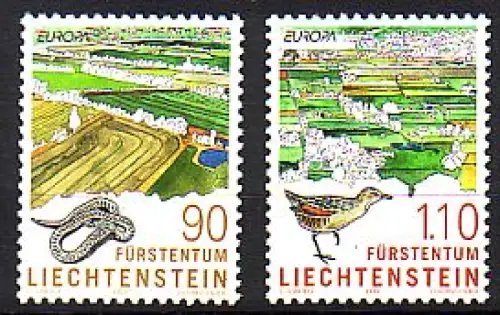 Liechtenstein Mi.Nr. 1190-91 Europa 1999, Natur- und Nationalparks (2 Werte)