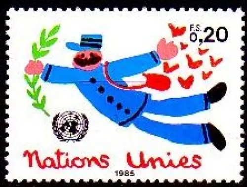 UNO Genf Mi.Nr. 131 Freim. Postbote (0,20)