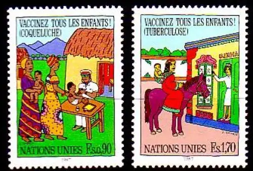 UNO Genf Mi.Nr. 160-61 Kampagne für Kinderschutzimpfungen (2 Werte)