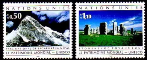 UNO Genf Mi.Nr. 210-11 Kultur- und Naturerbe der Menschheit (2 Werte)