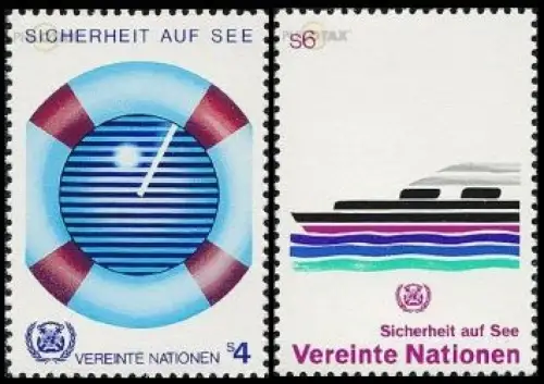 UNO Wien Mi.Nr. 30-31 Sicherheit auf See (2 Werte)