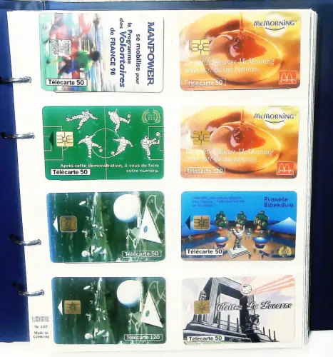 Telefonkarten Frankreich Sammlung 150 Karten im Album mit Schuber