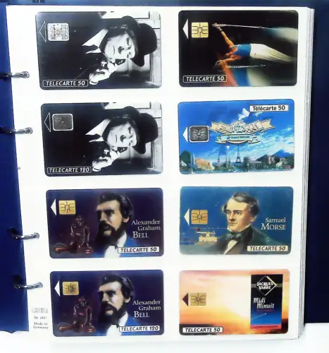 Telefonkarten Frankreich Sammlung 155 Karten im Album mit Schuber