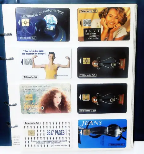 Telefonkarten Frankreich Sammlung 150 Karten im Album mit Schuber