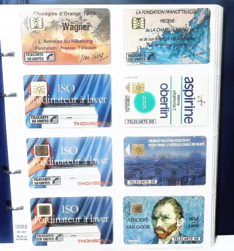 Telefonkarten Frankreich Sammlung 151 Karten im Album mit Schuber