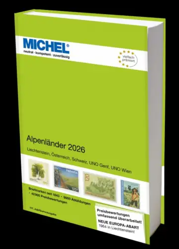 Michel Europa Katalog Band 1 - Alpenländer 2026, 111. Auflage 