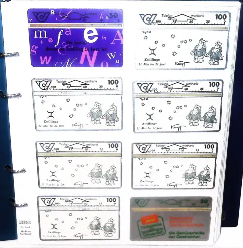 Telefonkarten Österreich Sammlung 160 Karten im Album mit Schuber