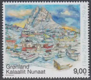 Grönland Mi.Nr. 645 250Jahre Stadt Uummannaq, Hafen, Fischerboote (9,00)