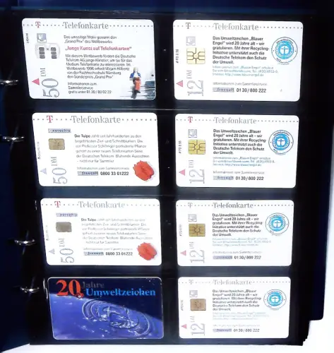 Telefonkarten Deutschland PD 1996-2001 160 Karten im Album mit Schuber