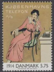 Dänemark Mi.Nr. 1237 Ereignisse d.20.Jahrhunderts, Reklame Telefonierende (5.75)