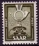 D, Saar, Mi.Nr. 278 Freim. Industr. Handel Landw., Telefon (Saar IV) (8 Fr)